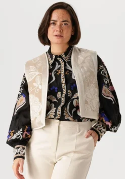 beige summum gilet gilet embroisered