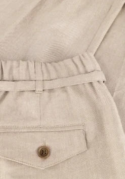 beige summum pantalon trousers wide linen blend twill