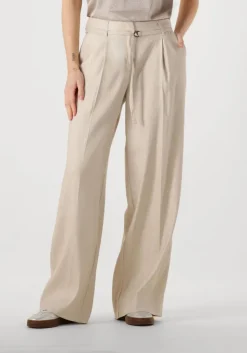 SUMMUM pantalon trousers wide linen blend twill>DAMES Broeken