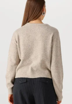 beige summum vest cardigan wool elastane blend knit