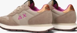 beige sun68 lage sneakers ally solid nylon