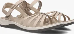 beige teva platte sandalen tirra traveler