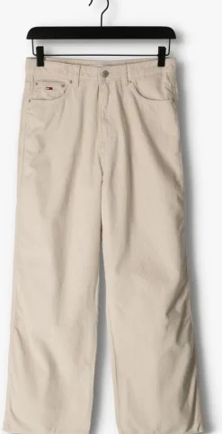 beige tommy jeans flared broek pants flared
