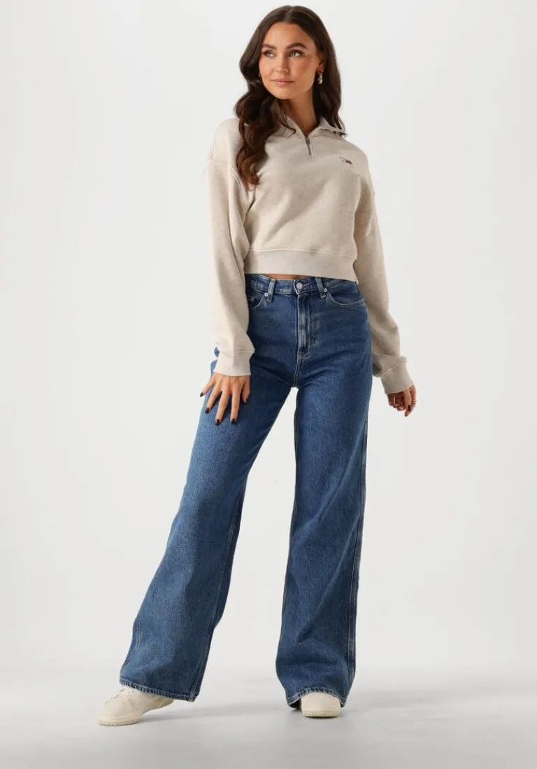 TOMMY JEANS trui tjw bxy crp badge 1/4zip>DAMES Truien & Vesten