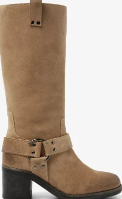 beige via vai hoge laarzen flo benson