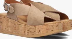 beige via vai sandalen met hak sissel raise