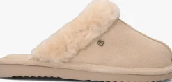 beige warmbat pantoffels lismore