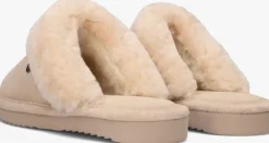 beige warmbat pantoffels lismore