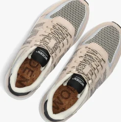 beige woden lage sneakers rigmor open mesh