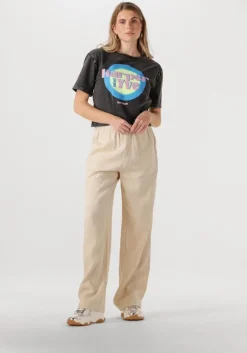 beige y.a.s. pantalon yasflaxy hw linen pant noos