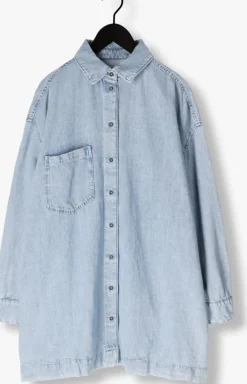 blauwe 7 for all mankind mini jurk overshirt dress