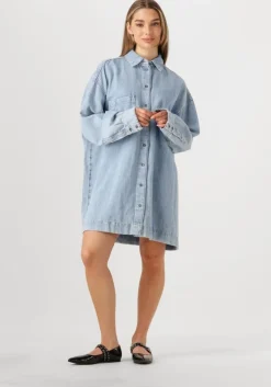 blauwe 7 for all mankind mini jurk overshirt dress