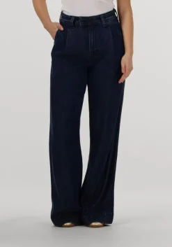 blauwe 7 for all mankind wide jeans pleated trouser stormy