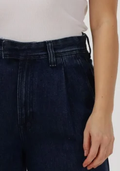 blauwe 7 for all mankind wide jeans pleated trouser stormy