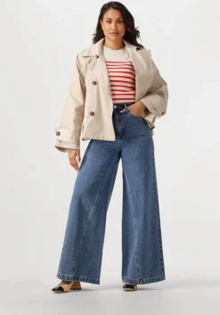 blauwe abrand jeans wide jeans super wide chantell