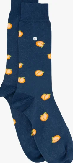 blauwe alfredo gonzales sokken peach