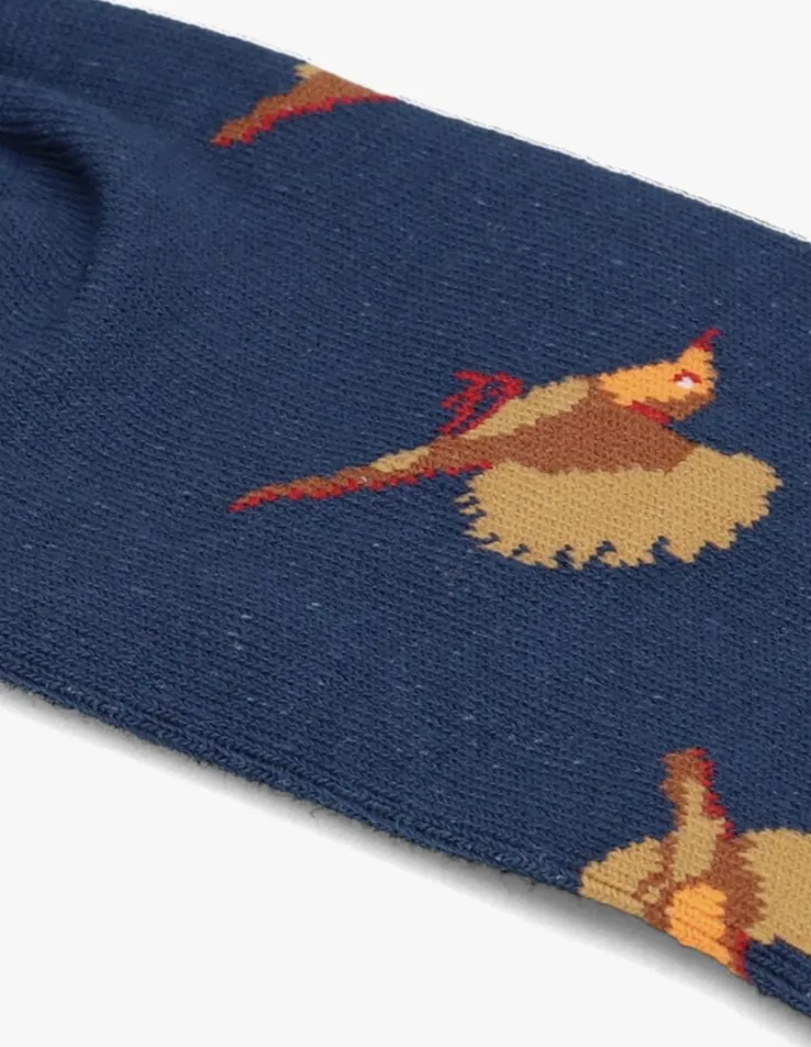 blauwe alfredo gonzales sokken roodborstje