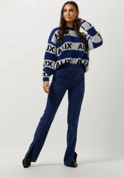 ALIX THE LABEL e flared broek ladies woven sketchy animal flared pants>DAMES Broeken