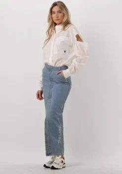 blauwe alix the label maxirok ladies woven the label maxi denim skirt