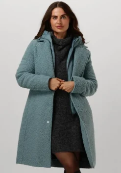 blauwe beaumont gewatteerde jas tara