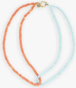 blauwe bonnie studios kettingen double blue necklace