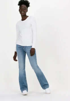 blauwe by-bar flared jeans leila pant nrx