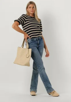 blauwe by-bar flared jeans leila pant nrx