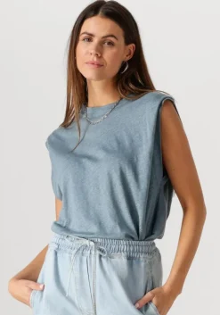 blauwe by-bar top mason linnen top