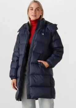 CALVIN KLEIN e gewatteerde jas essential midweight long puffer>DAMES Jassen