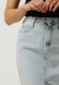 blauwe calvin klein maxirok maxi skirtda