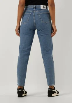 blauwe calvin klein mom jeans mom jean