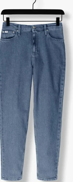 blauwe calvin klein mom jeans mom jean
