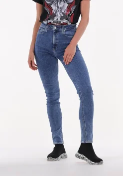 blauwe calvin klein skinny jeans high rise skinny 15787