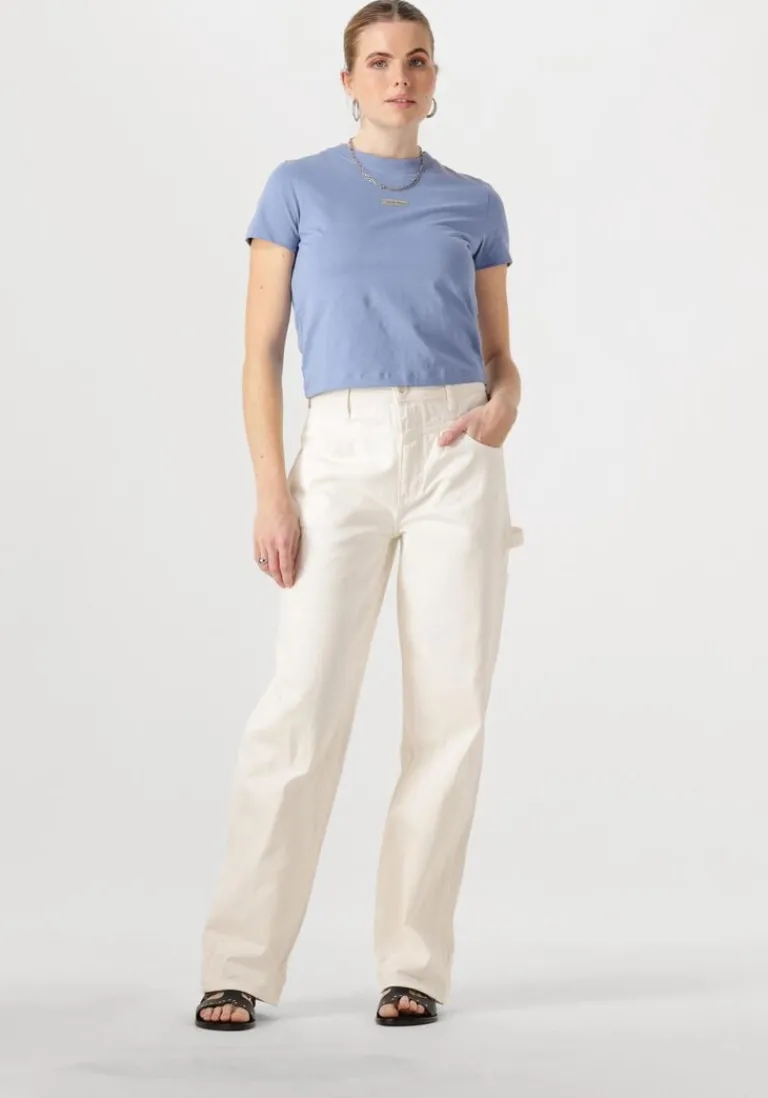 CALVIN KLEIN e t-shirt placed institutional baby tee>DAMES Tops & T-Shirts