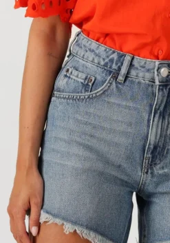 blauwe catwalk junkie shorts loose fit denim short