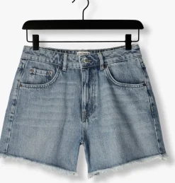 blauwe catwalk junkie shorts loose fit denim short