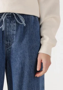 blauwe catwalk junkie wijde broek denim jogger