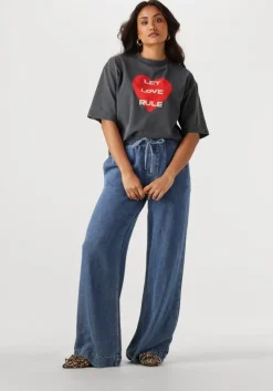 blauwe catwalk junkie wijde broek denim jogger