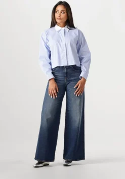 blauwe co'couture blouses gia crop shirt