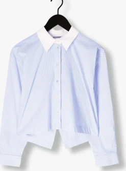 blauwe co'couture blouses gia crop shirt