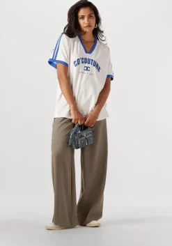 blauwe co'couture t-shirt siaracc oversize sporty v-tee