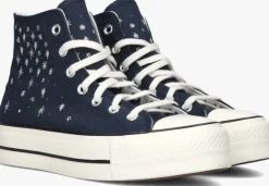 blauwe converse hoge sneakers chuck taylor all star lift hi