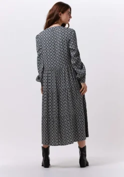 blauwe dea kudibal maxi jurk cathrin (v) - dress with balloon sleeves