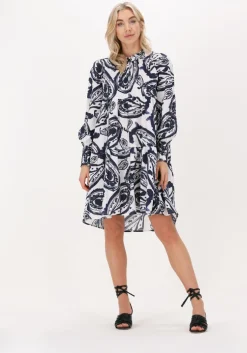 blauwe dea kudibal mini jurk kindra ns (co) dress with balloon sleeves