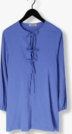 blauwe edited mini jurk frances dress