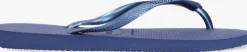 blauwe havaianas teenslippers slim woman