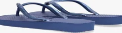 blauwe havaianas teenslippers slim woman