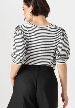 JANSEN AMSTERDAM e top kim top k 136 stripe short puffed sleeve><noscript><img width=