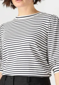 JANSEN AMSTERDAM e top kim top k 136 stripe short puffed sleeve><noscript><img width=