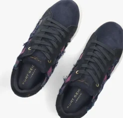 blauwe kurt geiger london lage sneakers laney